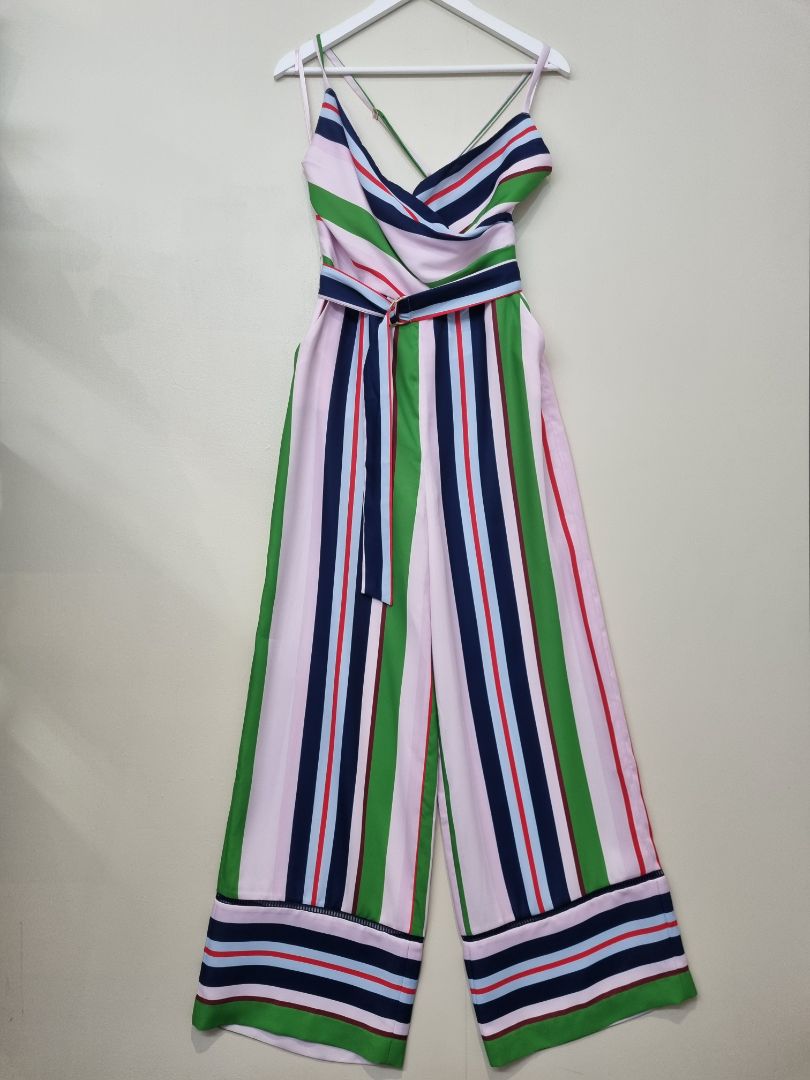 Ted Baker Multi Wide Leg Belted Jumpsuit - Size 12-14