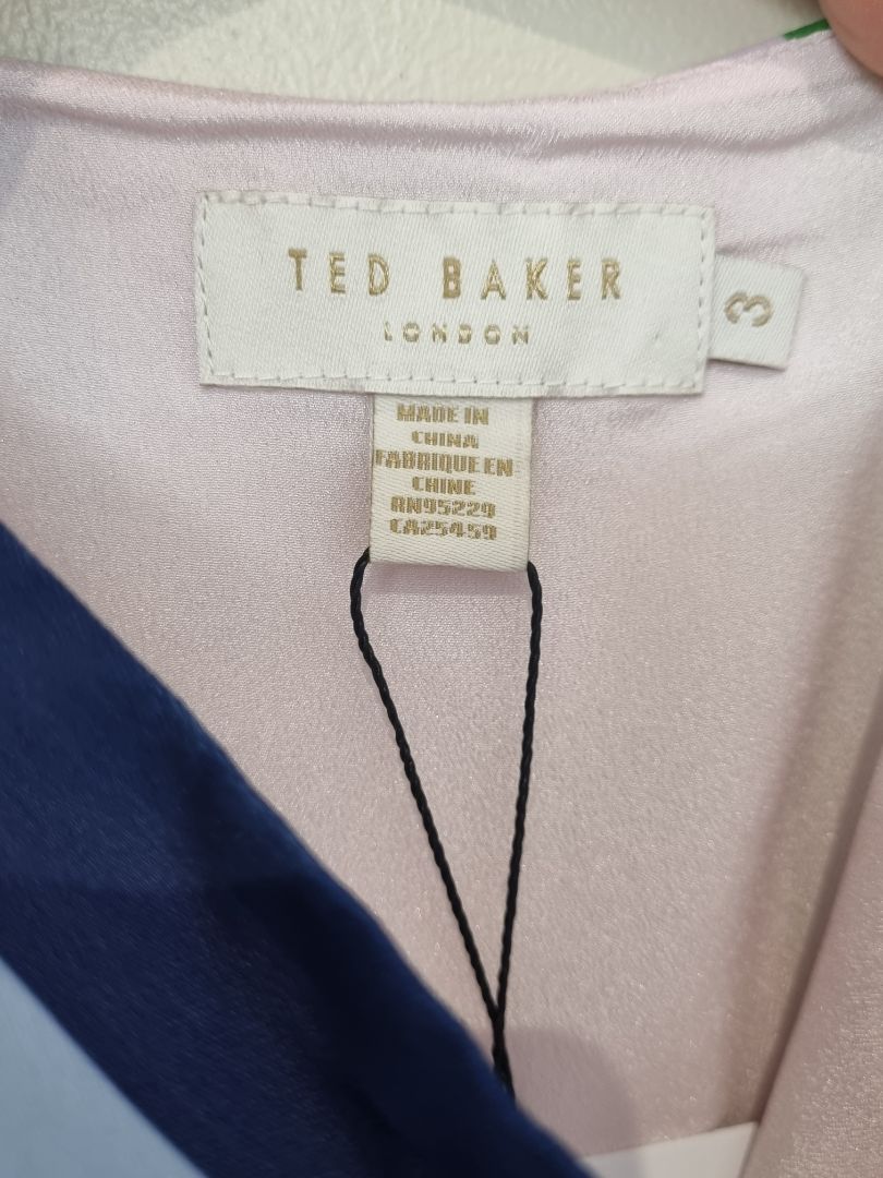 Ted Baker Multi Wide Leg Belted Jumpsuit - Size 12-14