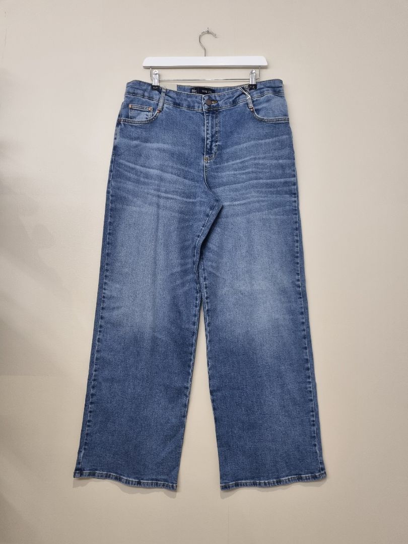 Boden Blue Wide Leg Low Rise Jeans - Size 14