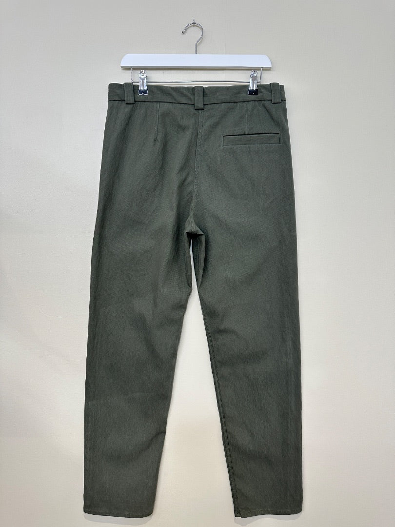 COS Khaki Green Tapered Leg Trousers - Size 12