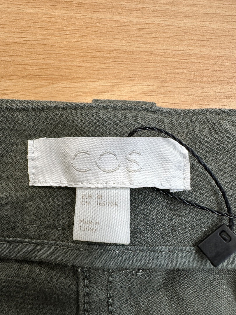 COS Khaki Green Tapered Leg Trousers - Size 12