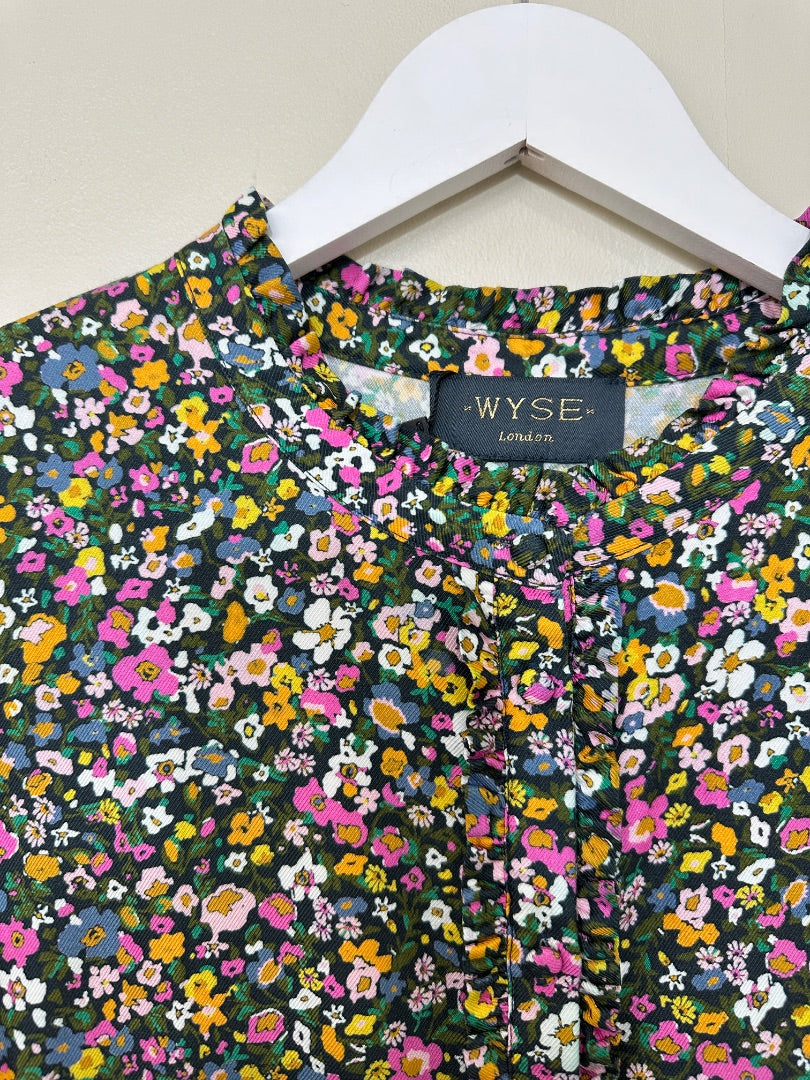 Wyse London Multicoloured Floral Midi Dress - Size 14
