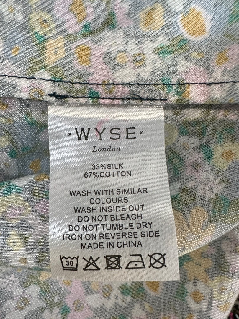 Wyse London Multicoloured Floral Midi Dress - Size 14