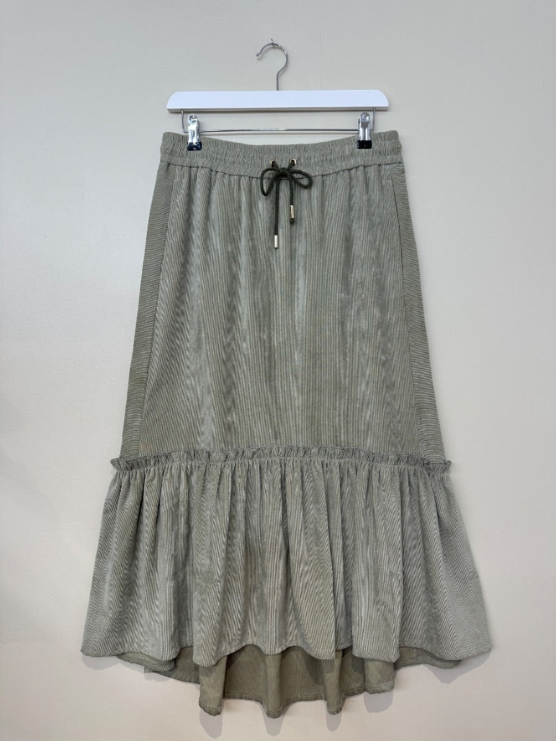 ME+EM Green Cord Midi Skirt - Size 10