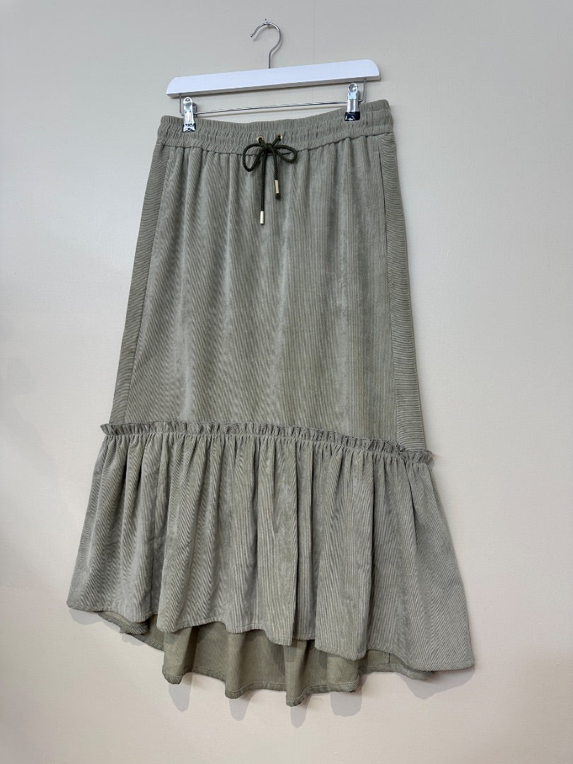 ME+EM Green Cord Midi Skirt - Size 10
