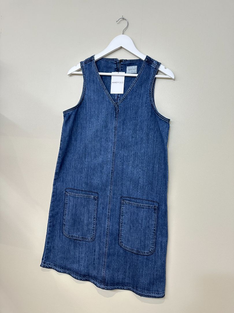 Wrap London Blue Denim Dress - Size 12