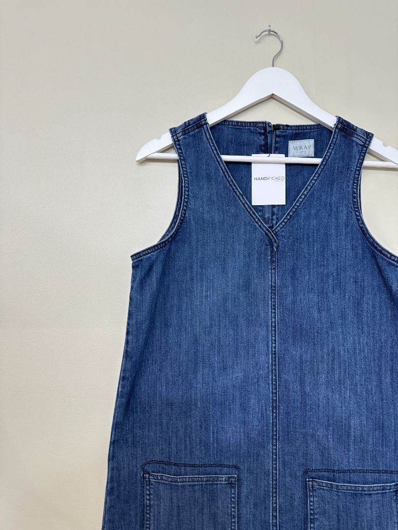 Wrap London Blue Denim Dress - Size 12
