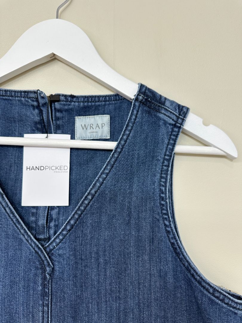 Wrap London Blue Denim Dress - Size 12