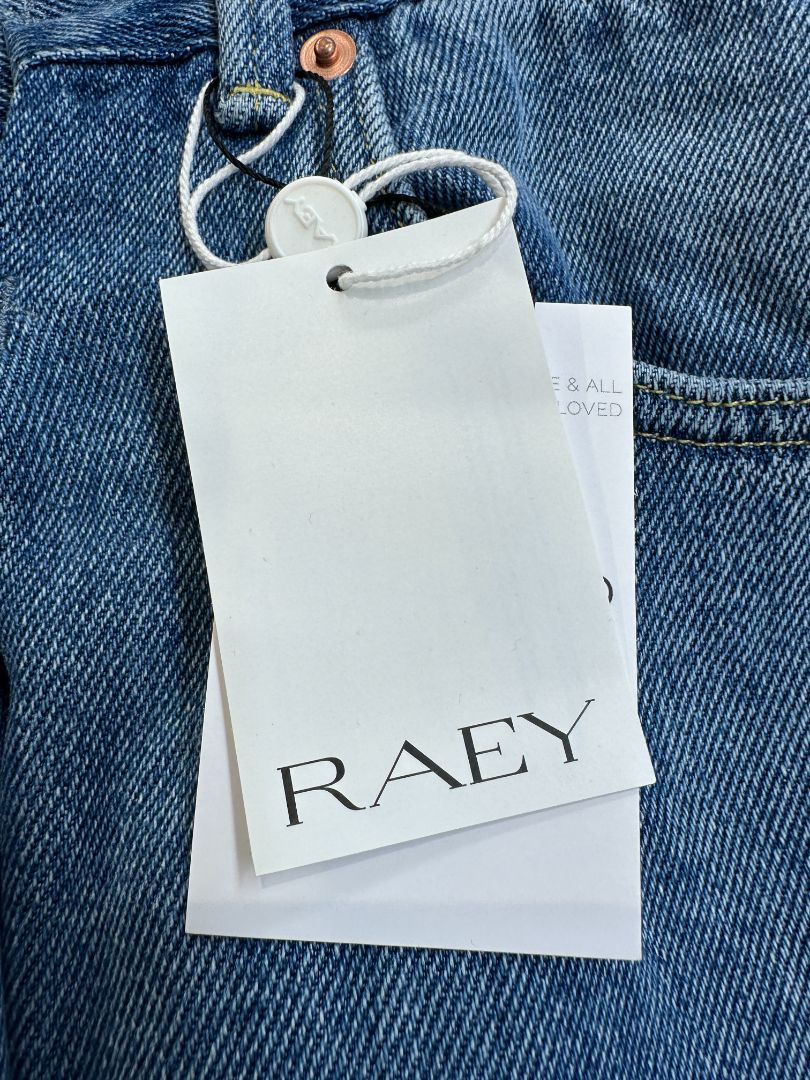 Raey Blue Wide Leg Gathered Waist Jeans - Size 28