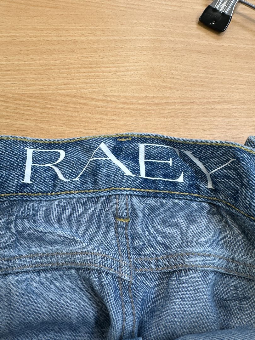 Raey Blue Wide Leg Gathered Waist Jeans - Size 28