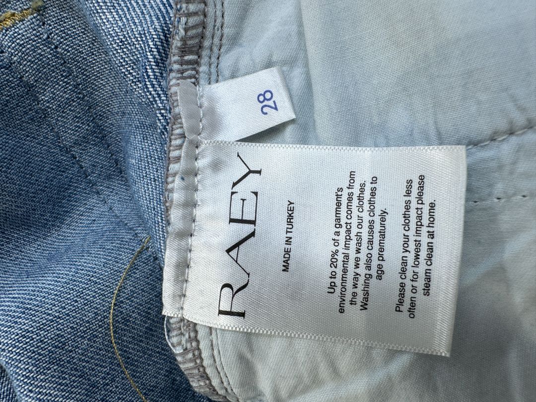 Raey Blue Wide Leg Gathered Waist Jeans - Size 28