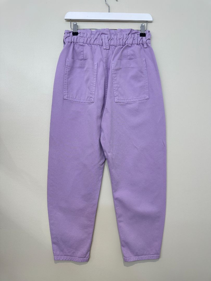 Zara Purple Paper Bag Waist Jeans - Size S