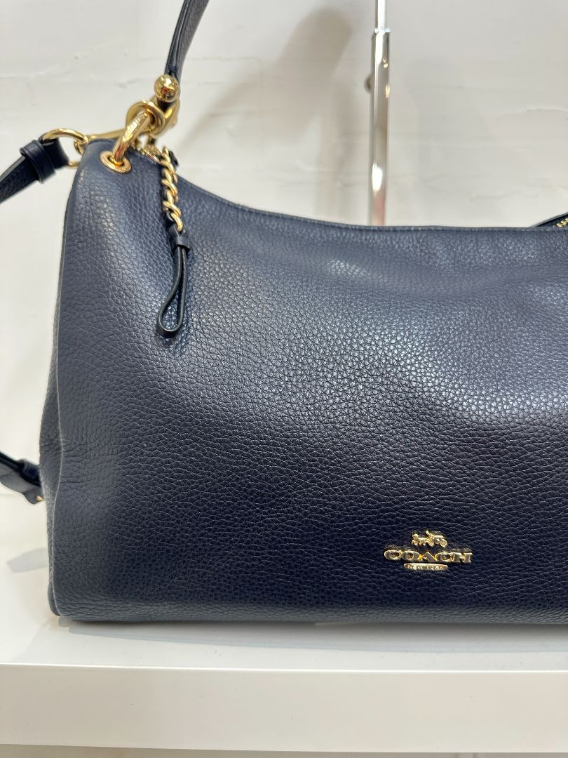 Coach Navy Clarkson Hobo Shoulder Bag