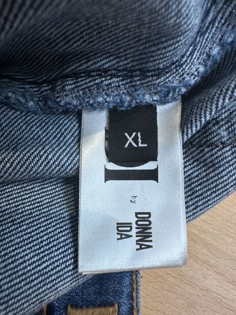 Donna IDA Blue Midi Denim Skirt - Size XL