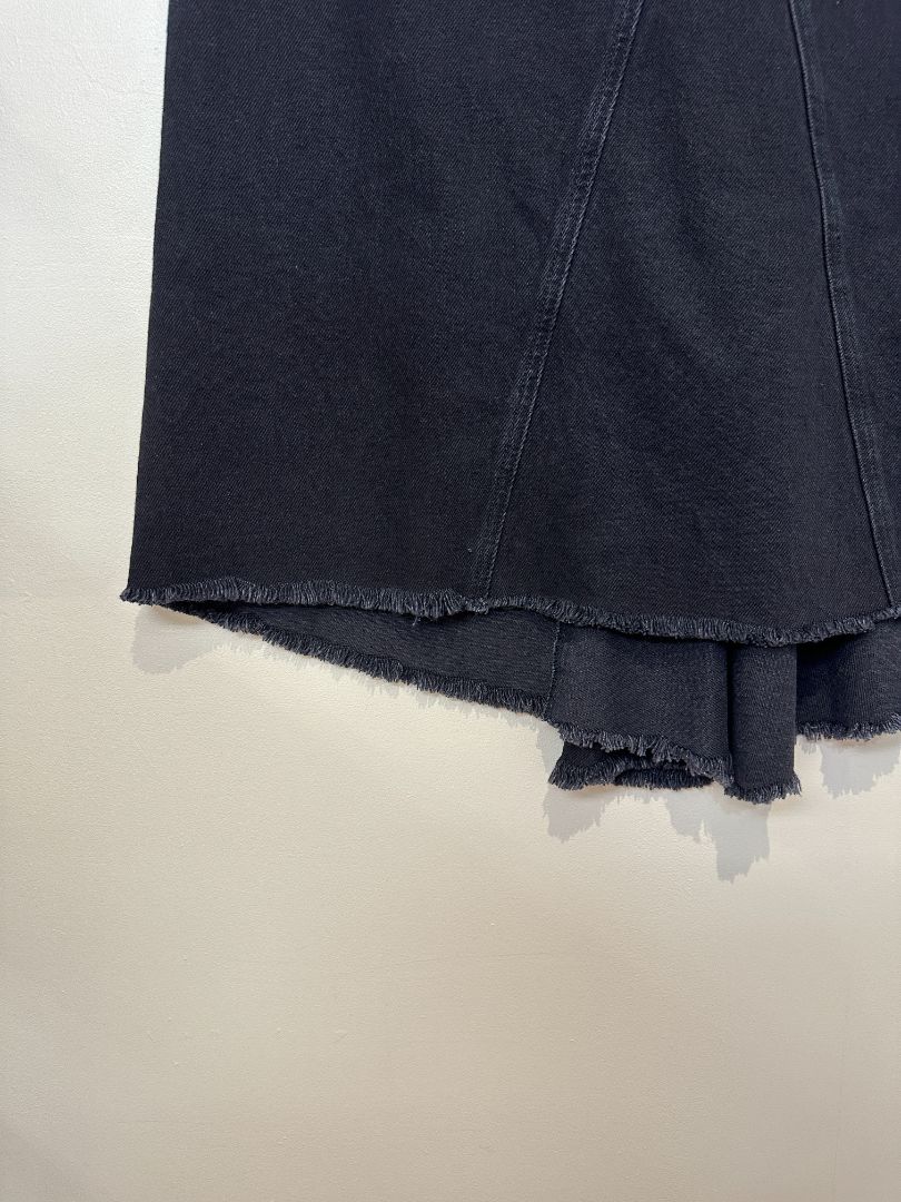 Raey Black Denim Midi Skirt - Size 10