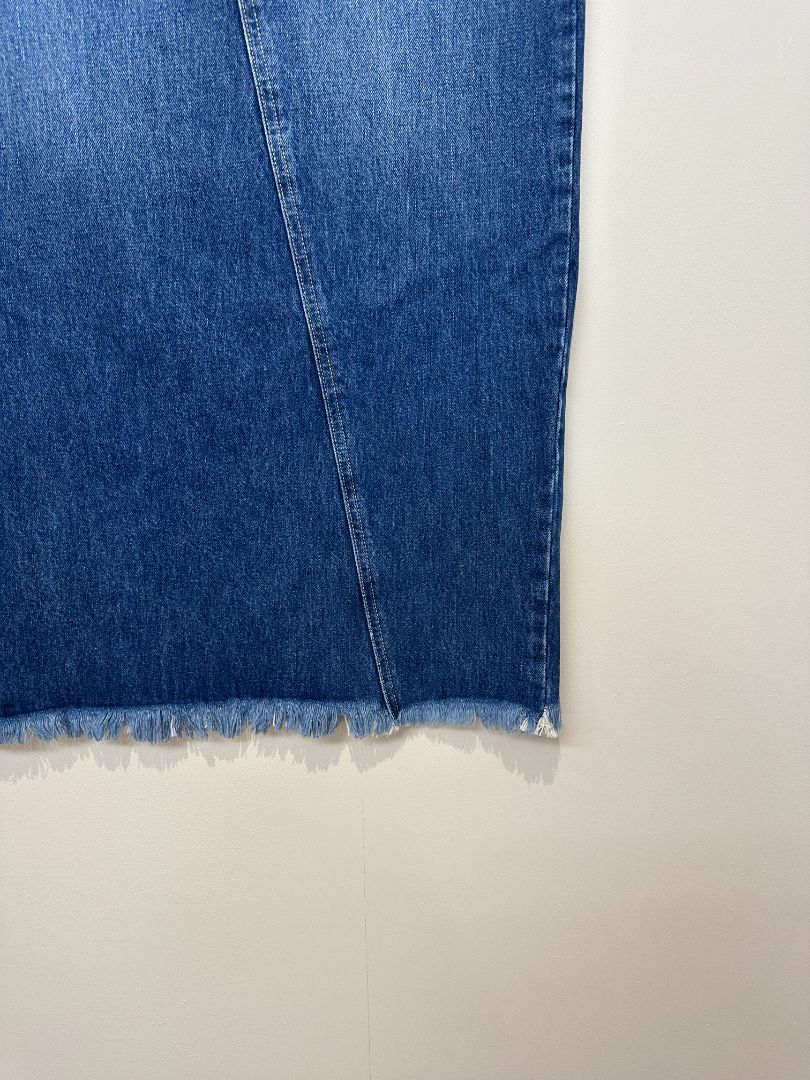 Raey Blue Long Denim Split Back Skirt - Size 10