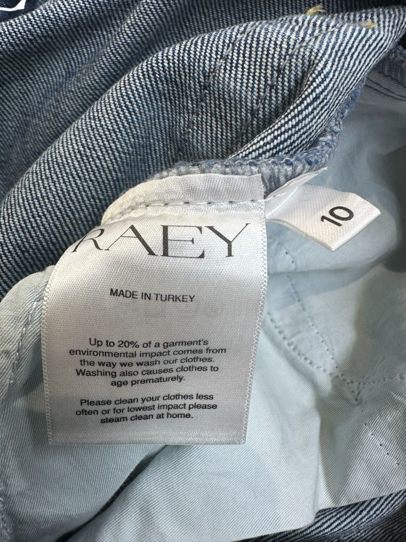 Raey Blue Long Denim Split Back Skirt - Size 10