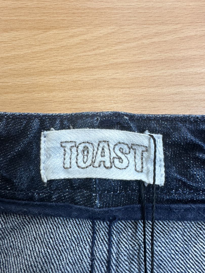 Toast Blue Denim Side Stripe Skirt - Size 12