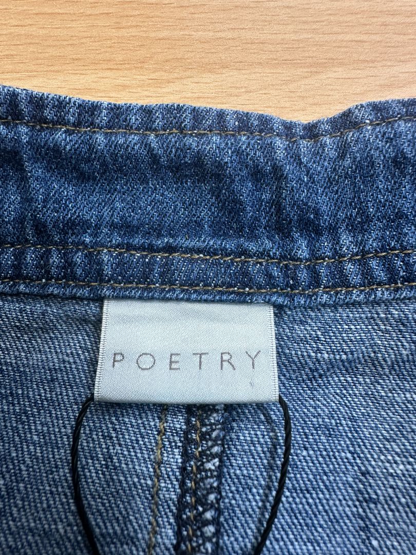 Poetry Blue Denim Midi Skirt - Size 12