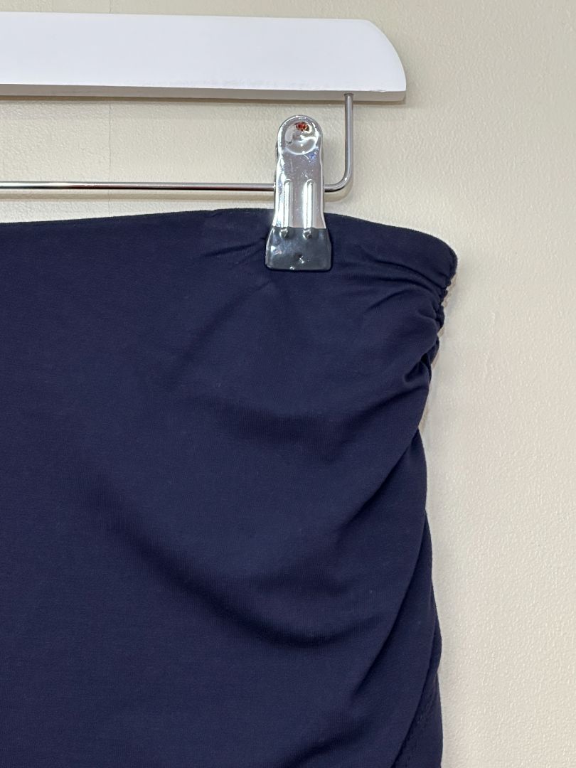 Boden Navy Blue Midi Wrap Gathered Waist Skirt - Size 12
