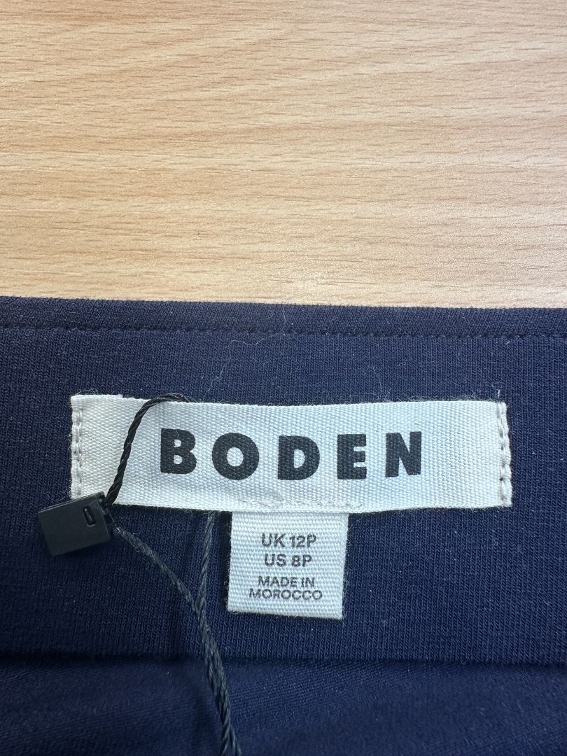 Boden Navy Blue Midi Wrap Gathered Waist Skirt - Size 12