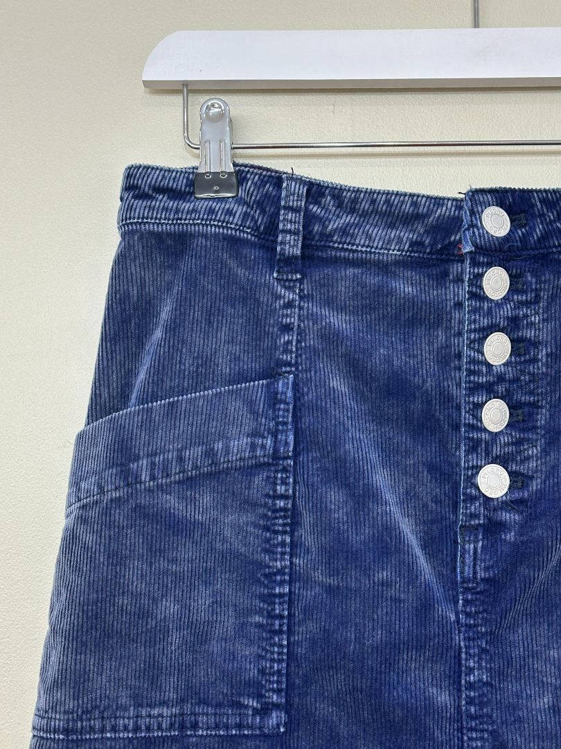 Pilcro Anthropologie Navy Cord Skirt - Size S