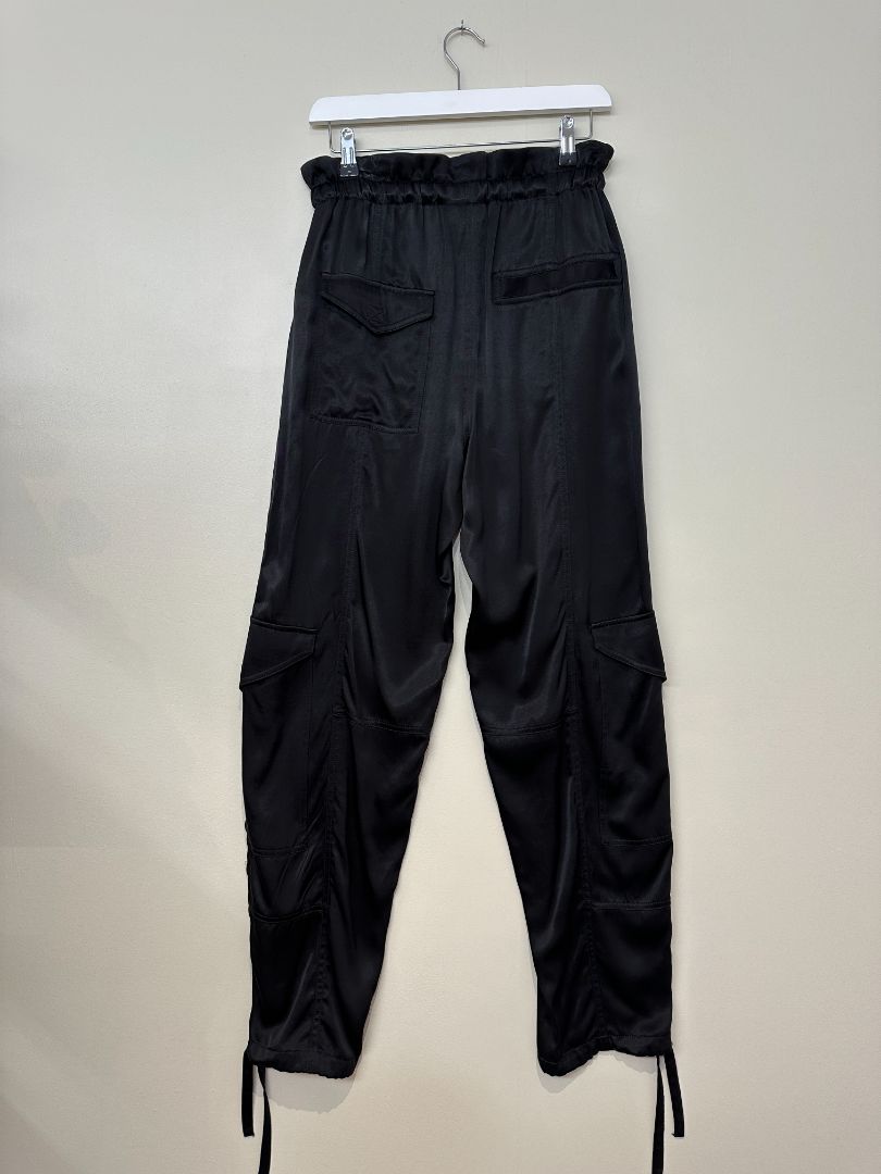 Ganni Black Combat Style Trousers - Size 8