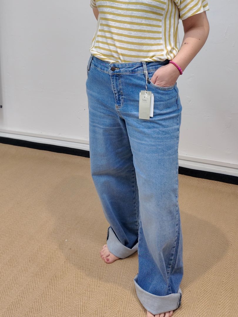 Boden Blue Wide Leg Low Rise Jeans - Size 14