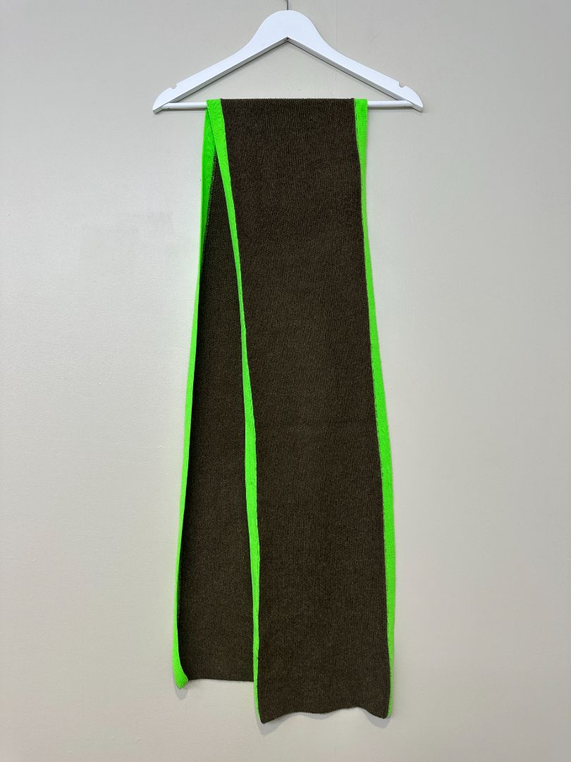 Hunter Khaki Green Moustache Suede Tote Bag & Scarf