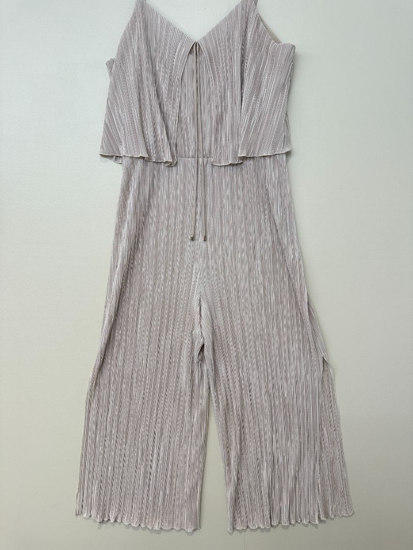 Coast Silver Plisse Jumpsuit - Size 12