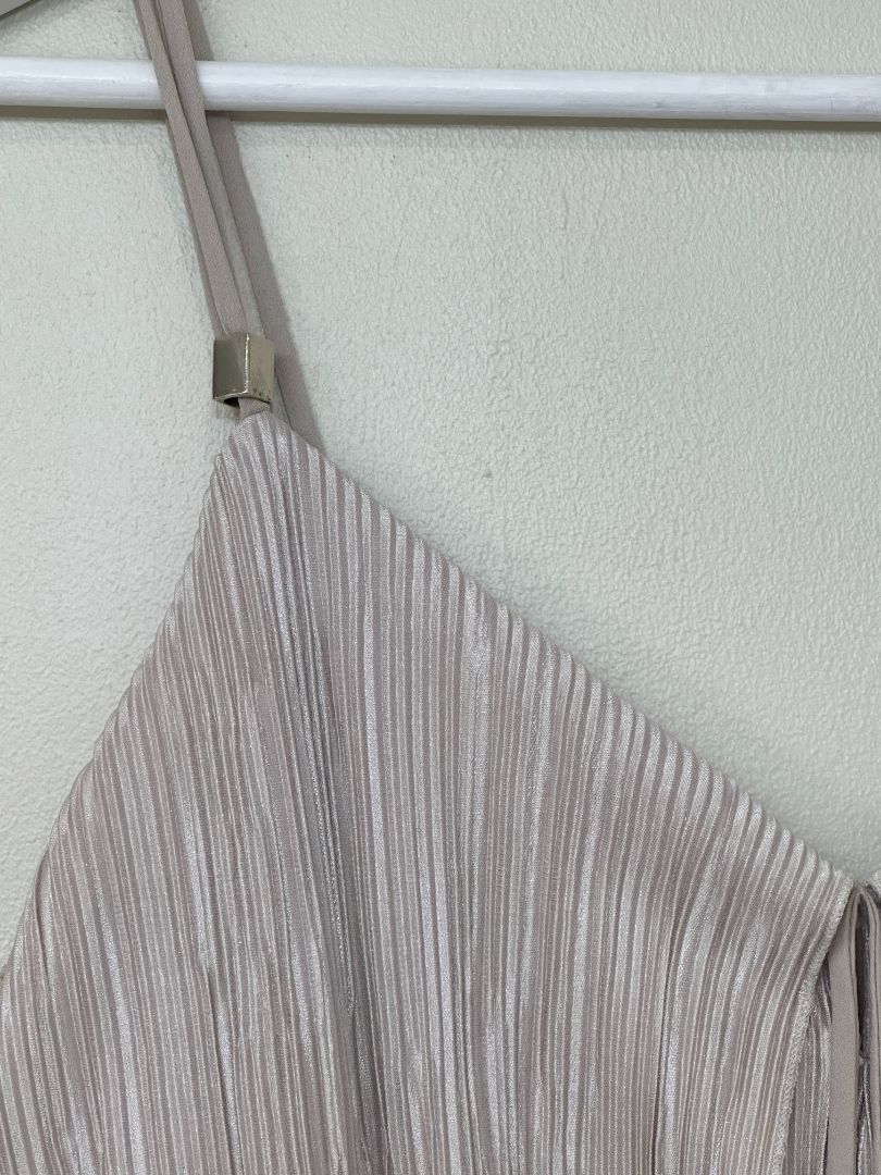 Coast Silver Plisse Jumpsuit - Size 12