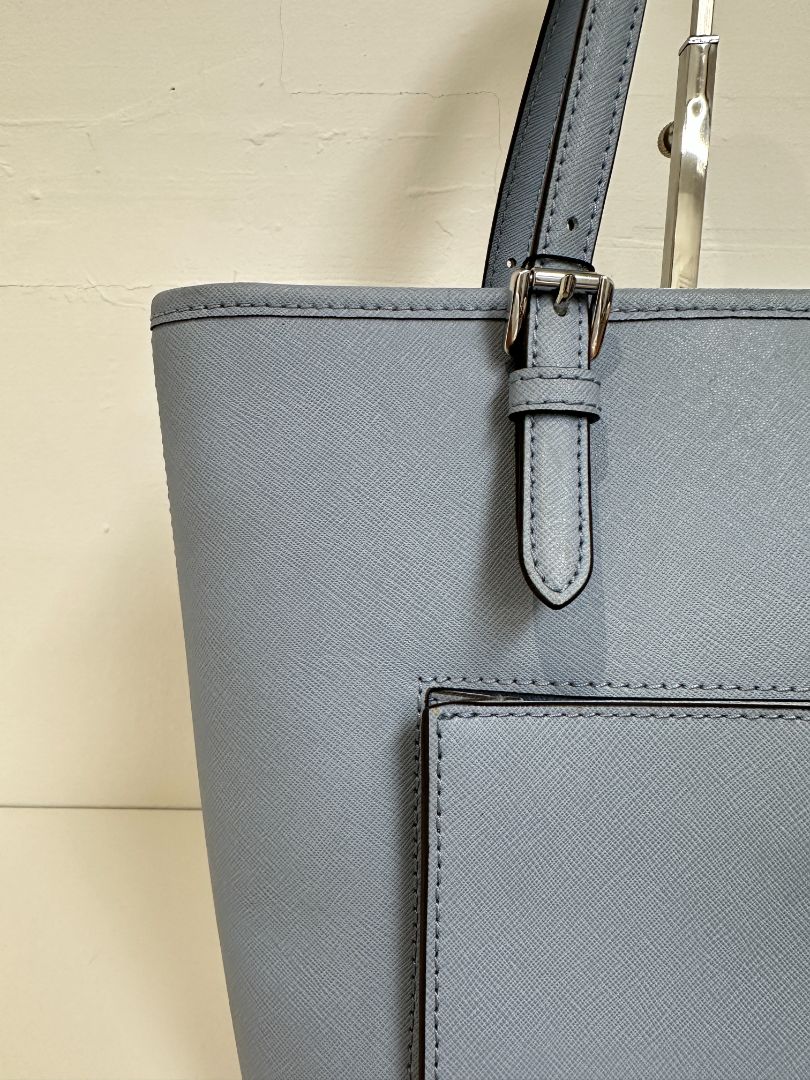 Michael Kors Blue Jet Set Snap Pocket Tote