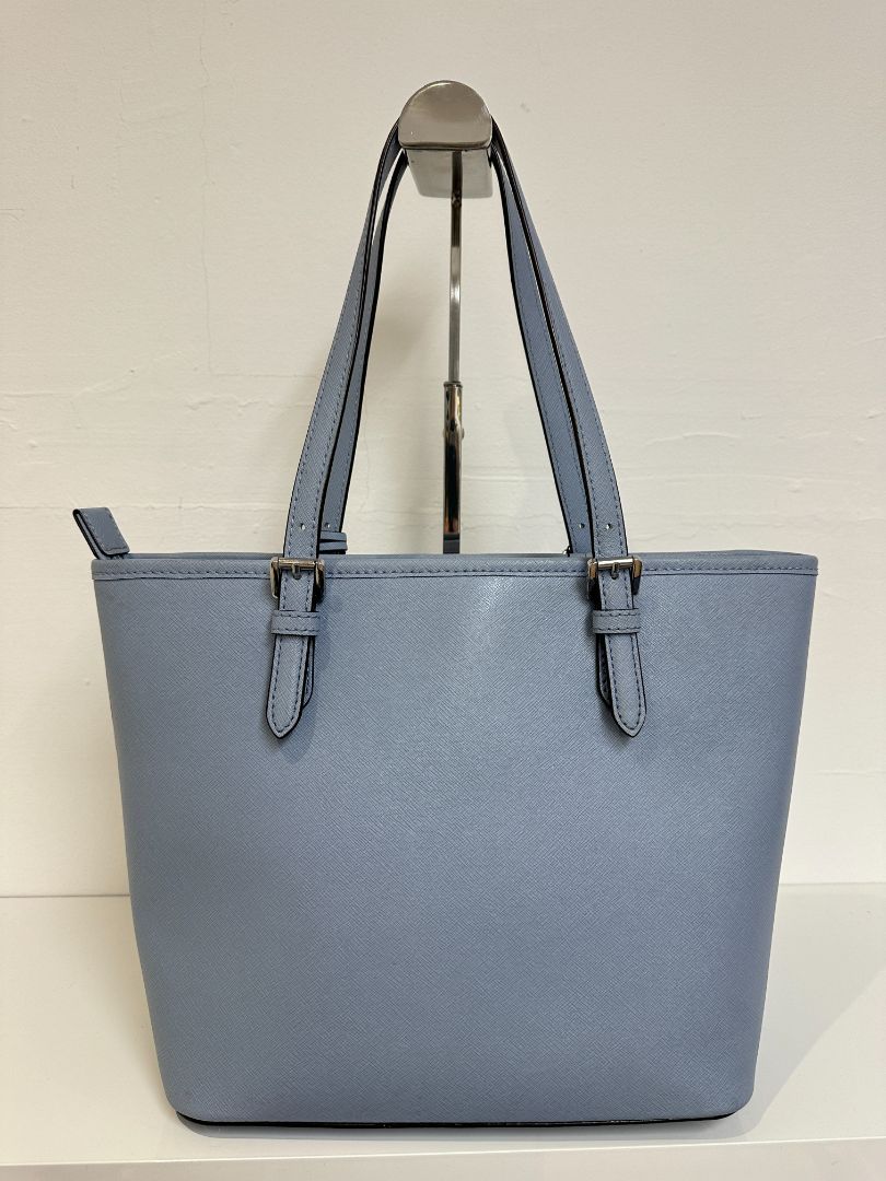 Michael Kors Blue Jet Set Snap Pocket Tote
