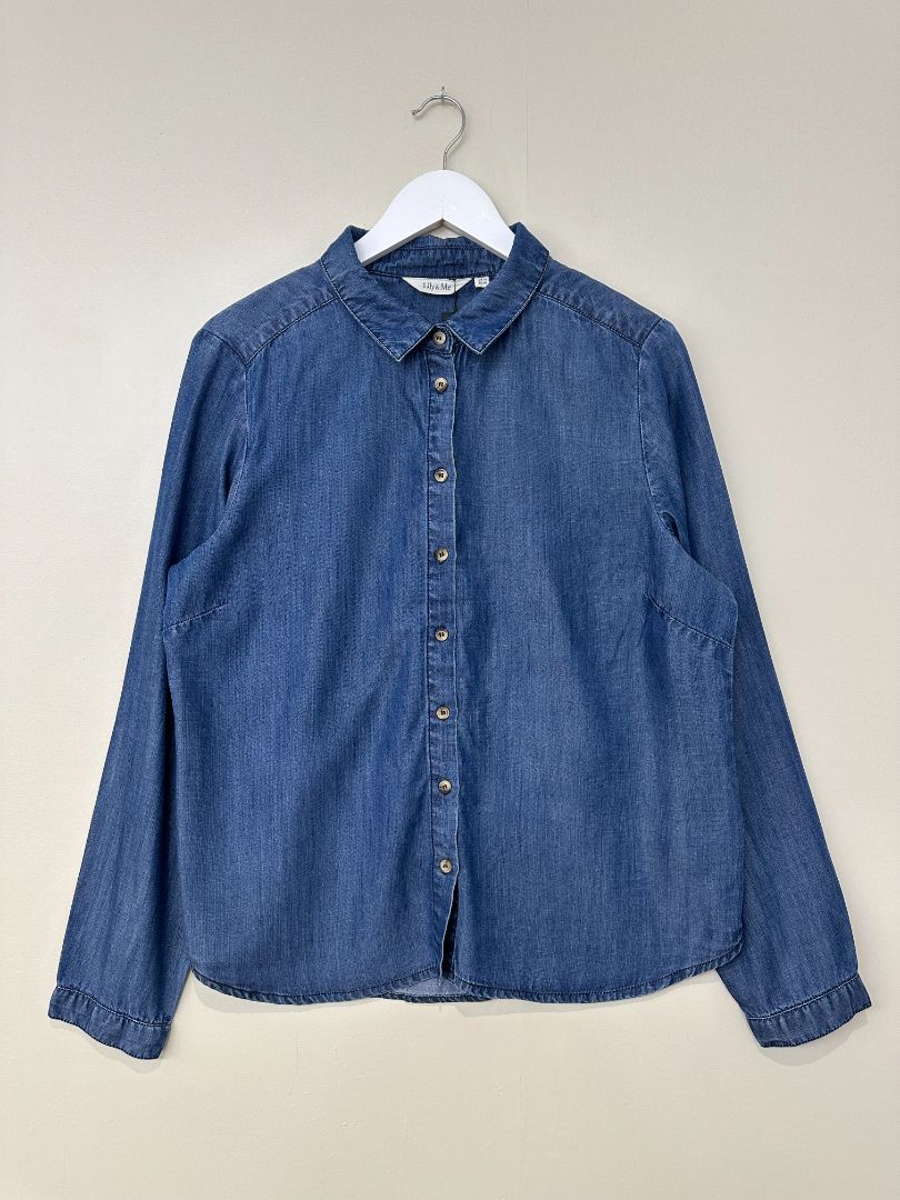 Lily & Me Blue Patsy Tencel Denim Shirt - Size 16