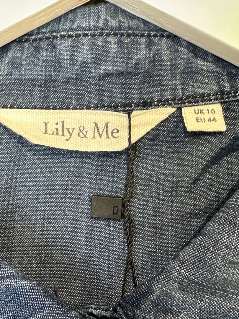 Lily & Me Blue Patsy Tencel Denim Shirt - Size 16