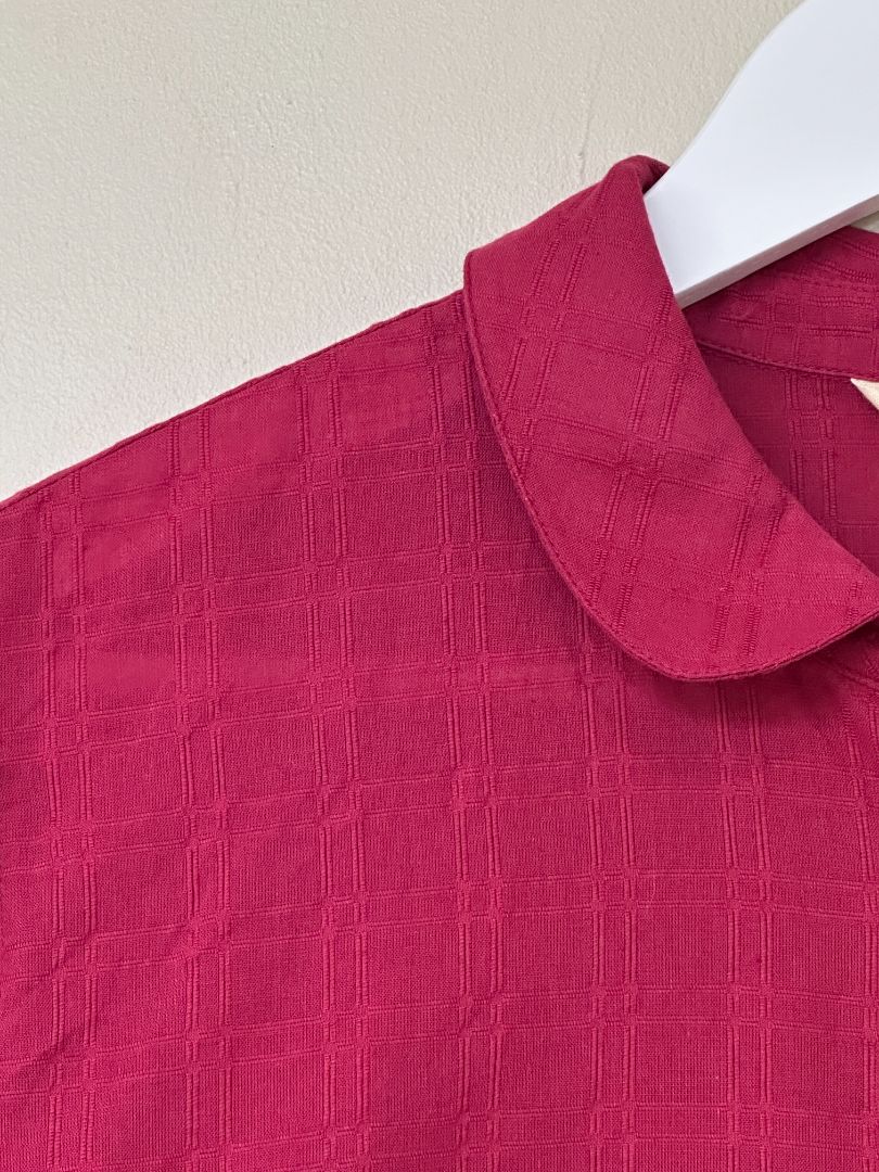 Seasalt Raspberry Hope Cottage Check Blouse - Size 12