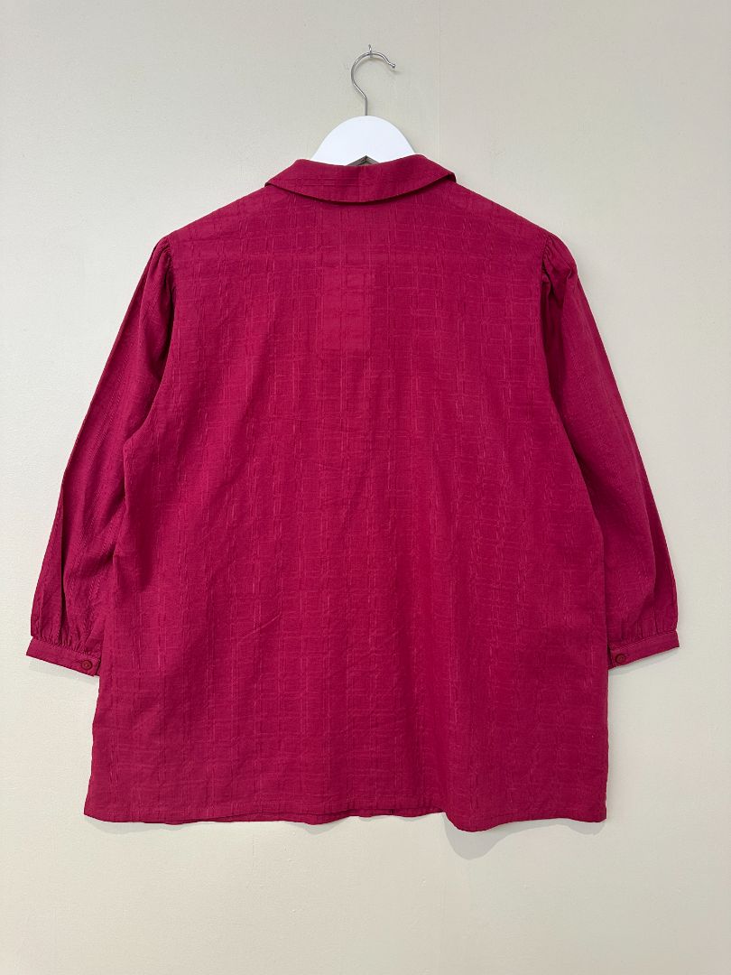 Seasalt Raspberry Hope Cottage Check Blouse - Size 12