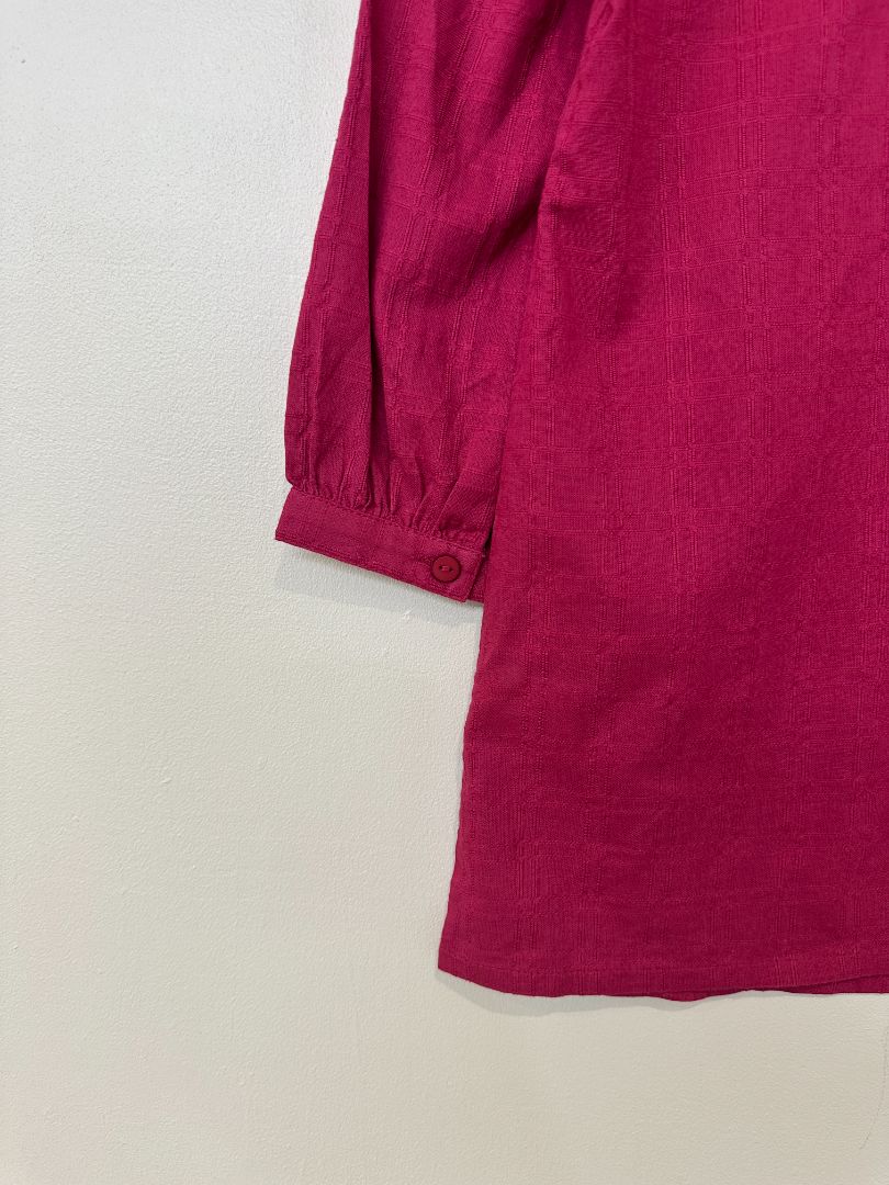 Seasalt Raspberry Hope Cottage Check Blouse - Size 12