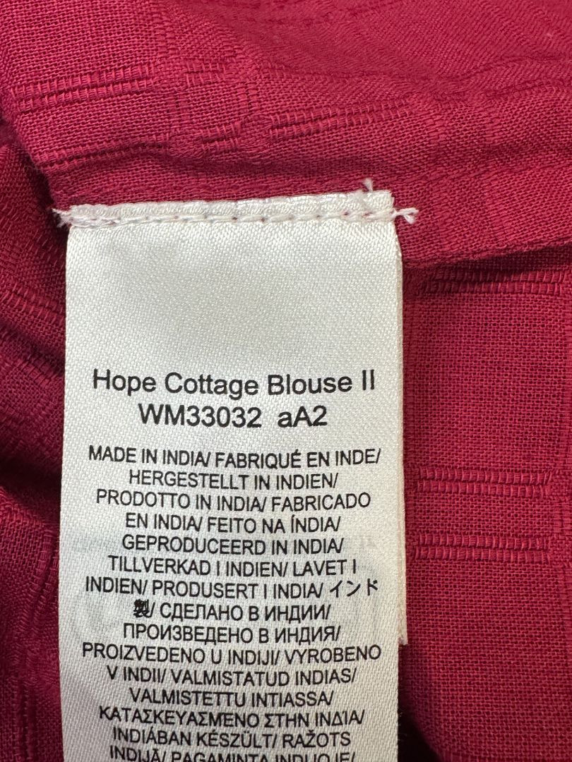 Seasalt Raspberry Hope Cottage Check Blouse - Size 12