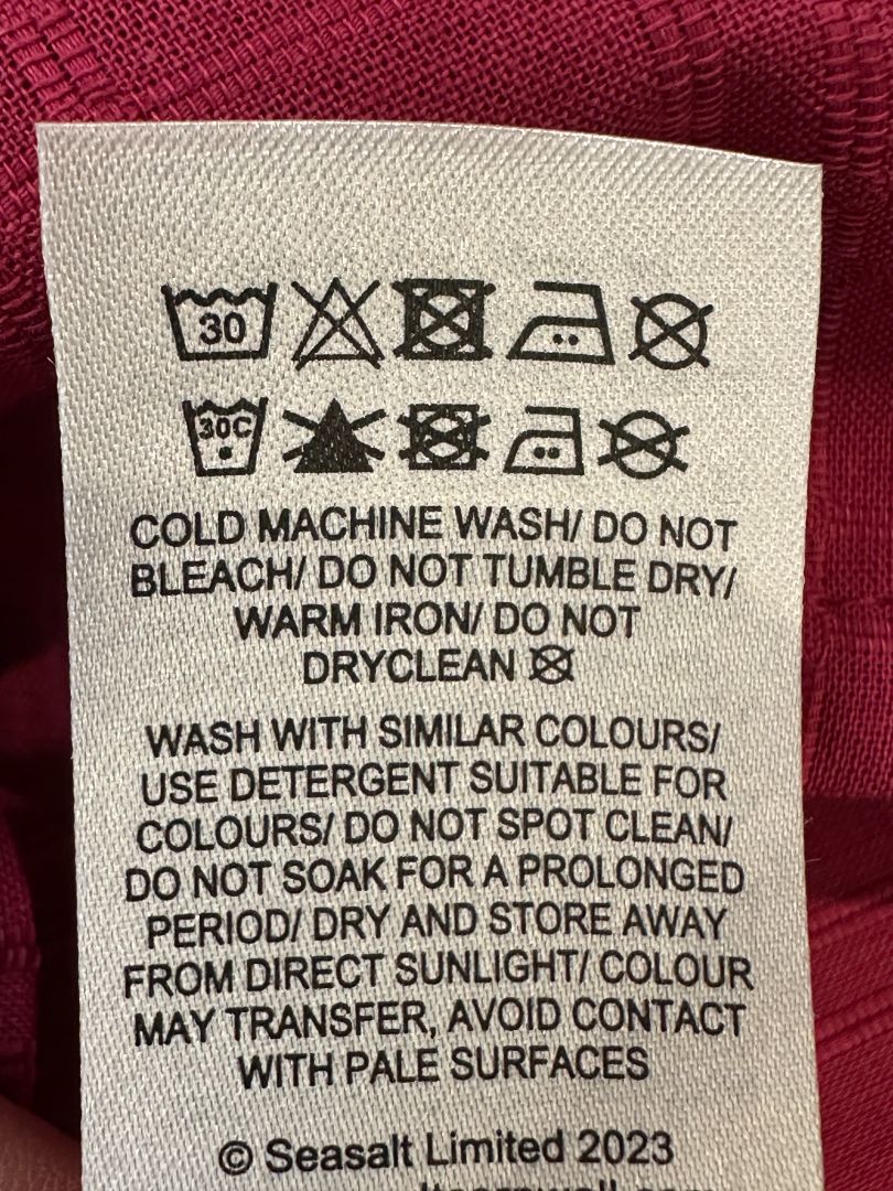 Seasalt Raspberry Hope Cottage Check Blouse - Size 12