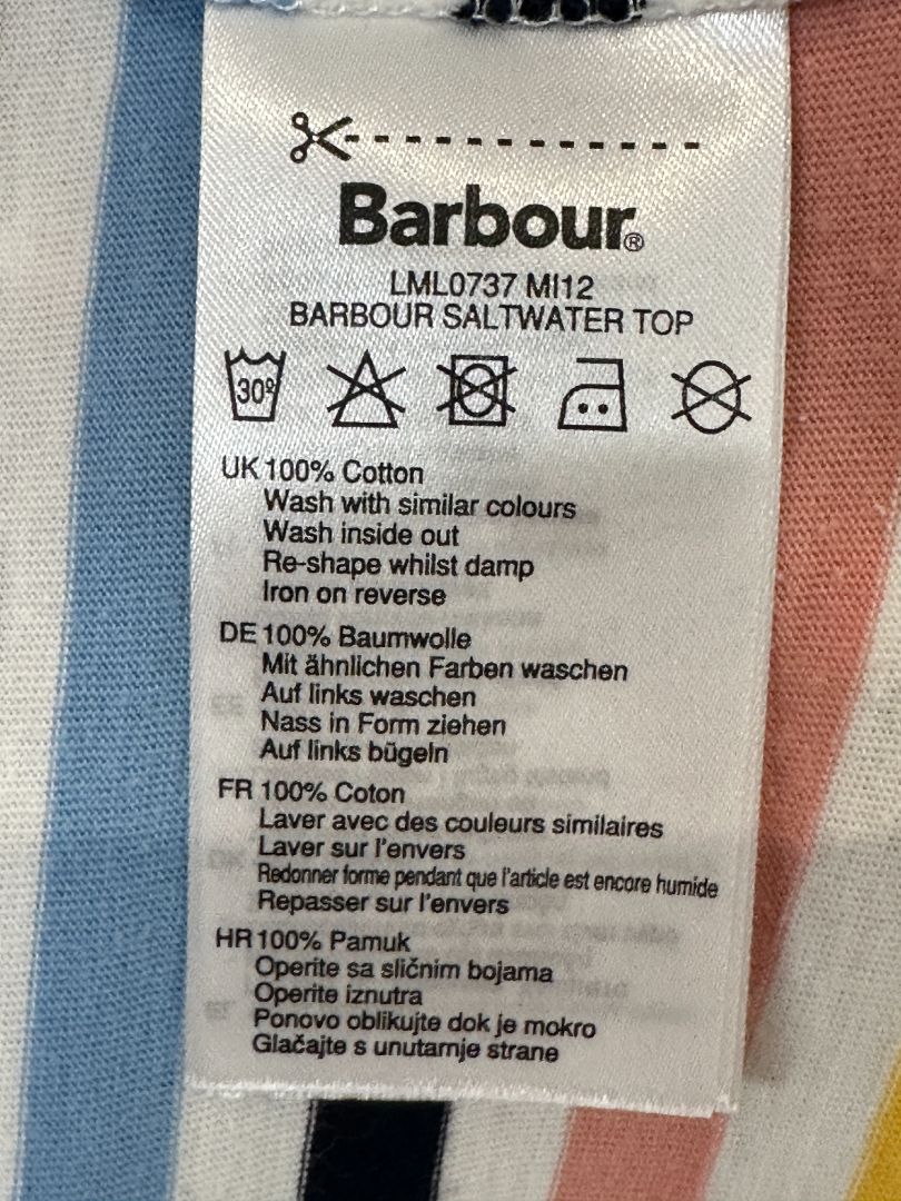 Barbour Multicoloured Saltwater Striped T-Shirt - Size 16