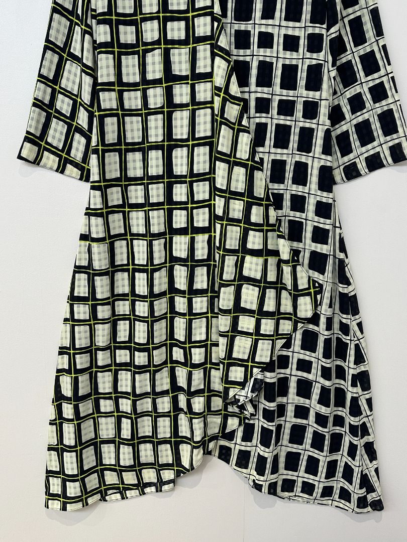 Stine Goya Black Yellow Polly Check Dress - Size S