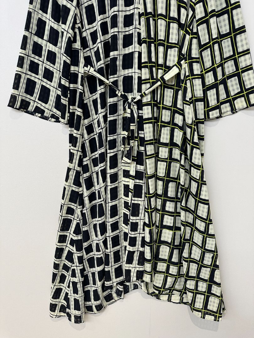 Stine Goya Black Yellow Polly Check Dress - Size S