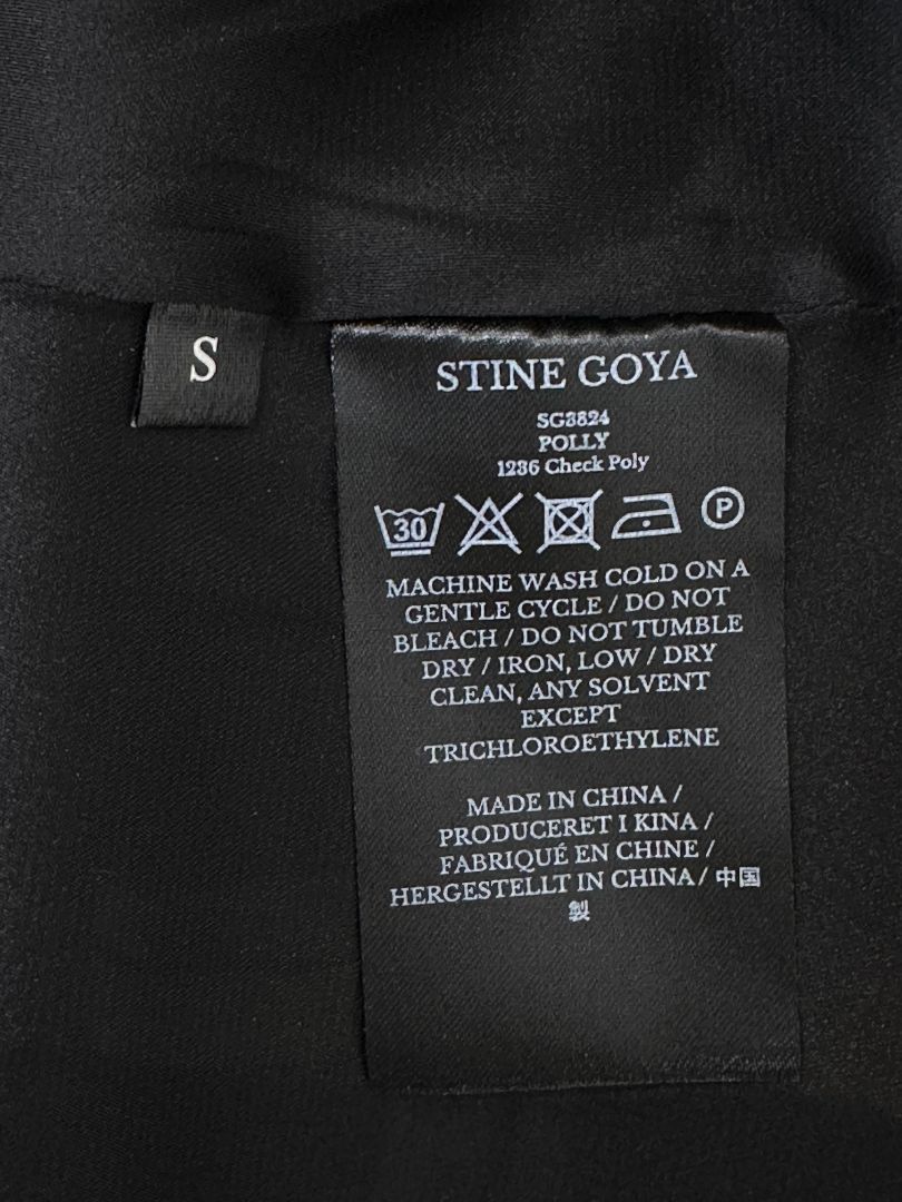 Stine Goya Black Yellow Polly Check Dress - Size S