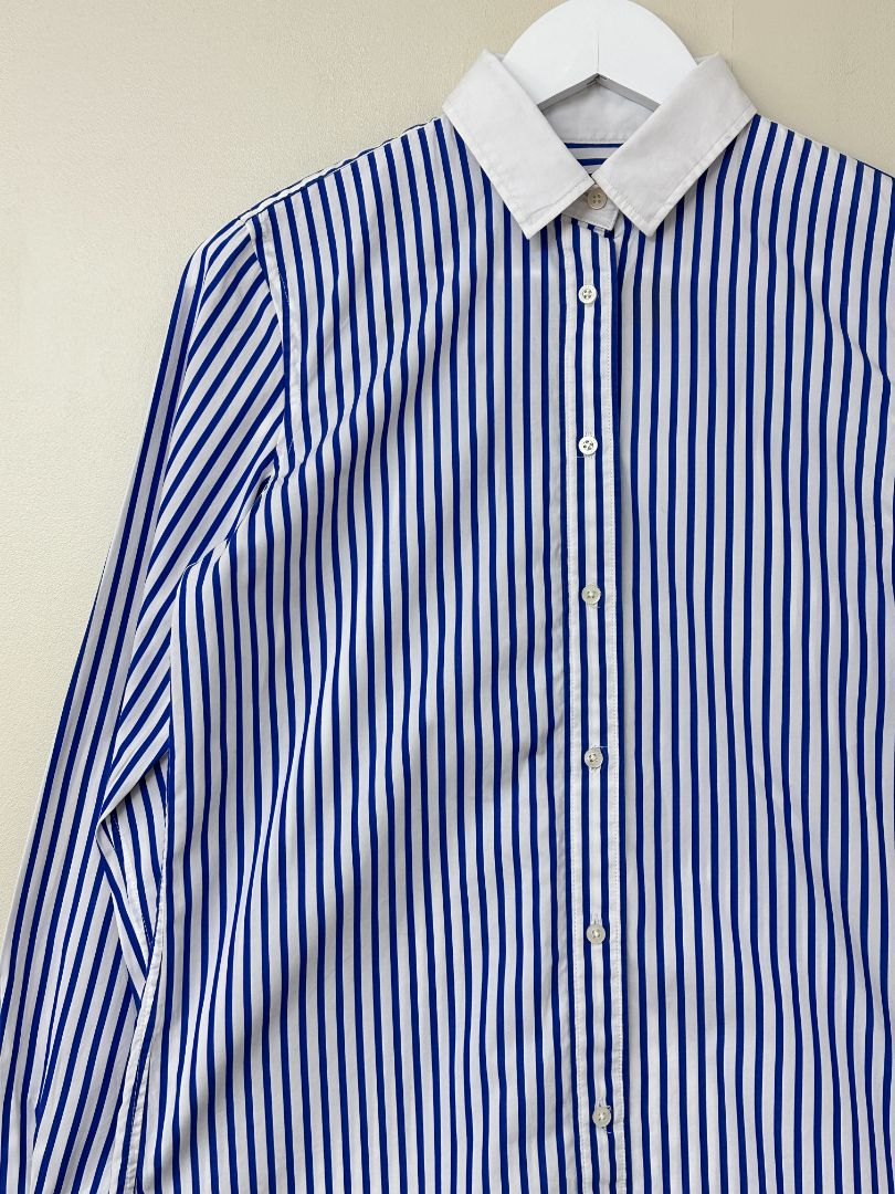 Lauren Ralph Lauren Blue White Striped Shirt - Size 10