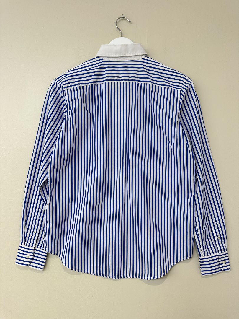 Lauren Ralph Lauren Blue White Striped Shirt - Size 10