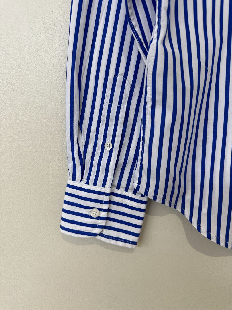 Lauren Ralph Lauren Blue White Striped Shirt - Size 10