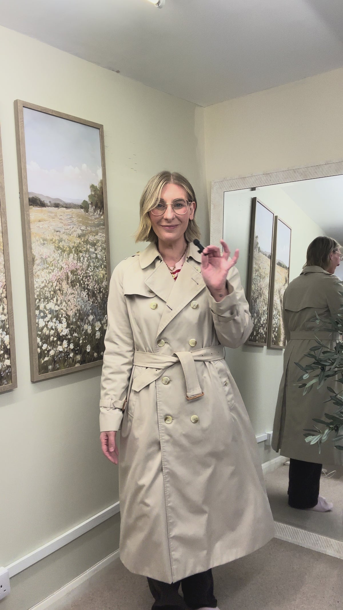 Burberry Sand Vintage Made in England Beige Trench Coat, Size 16L